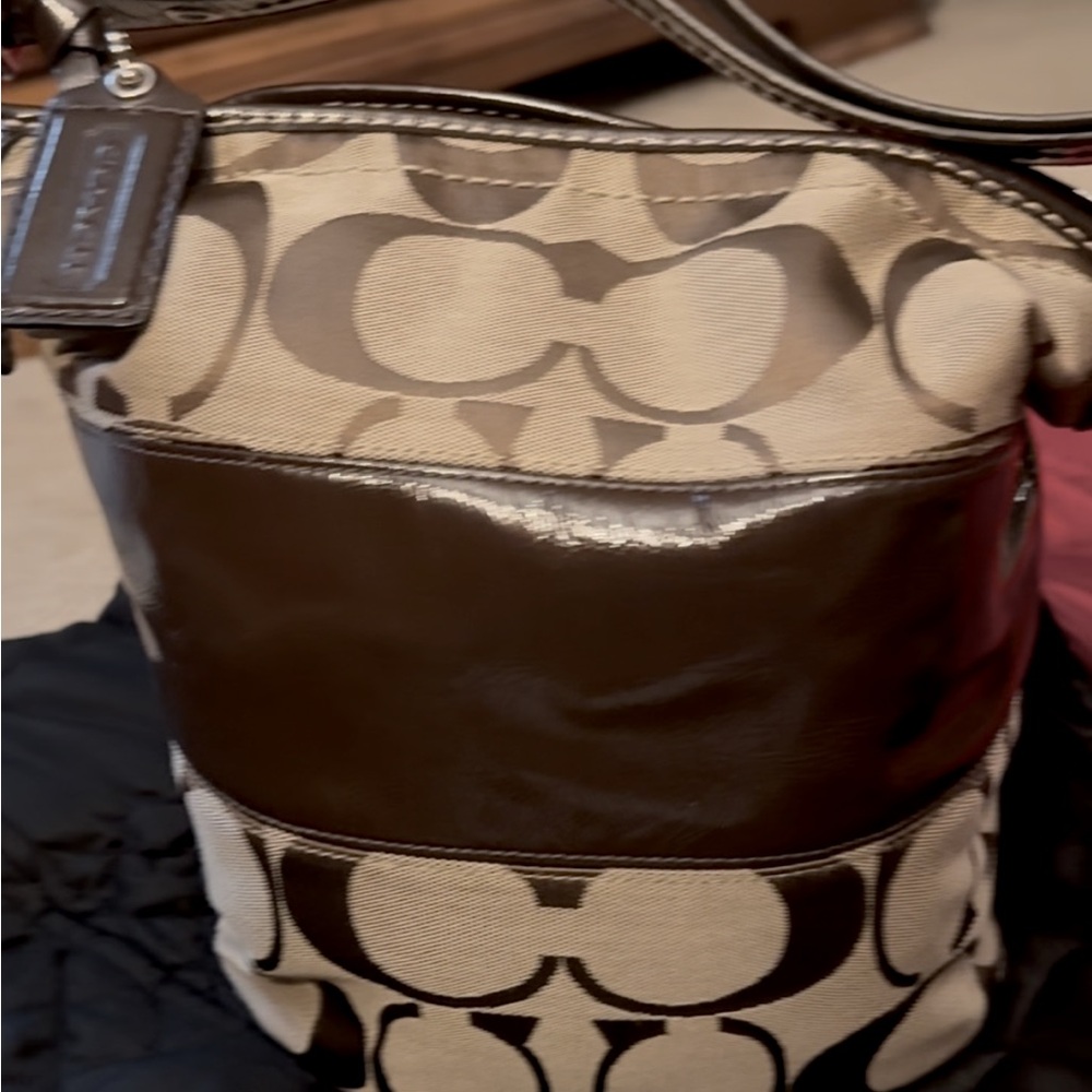 Coach Brown and Cream Women's Bag